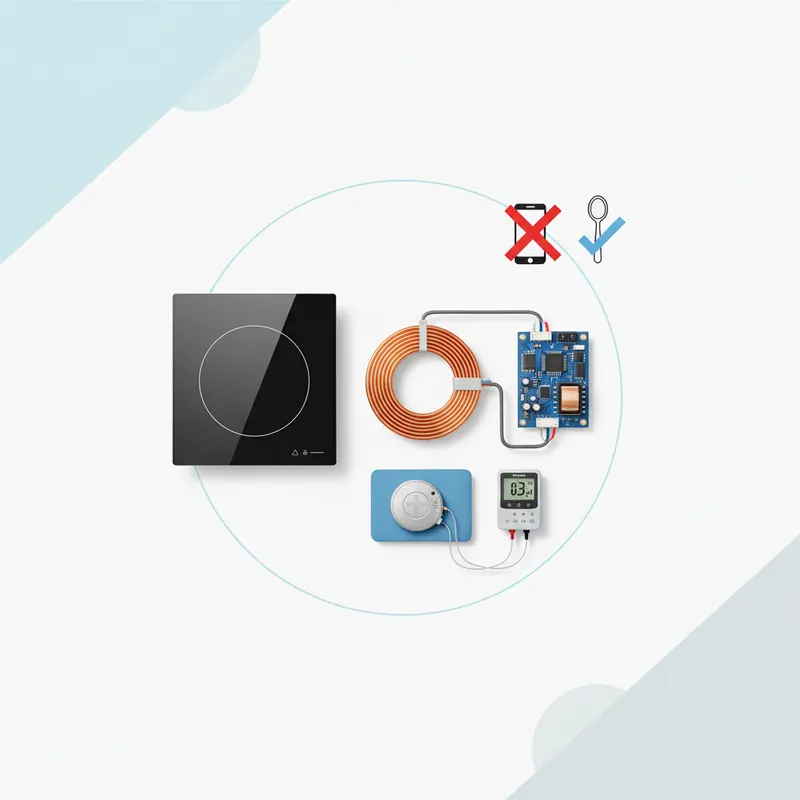 induction cooktop pacemaker — detail